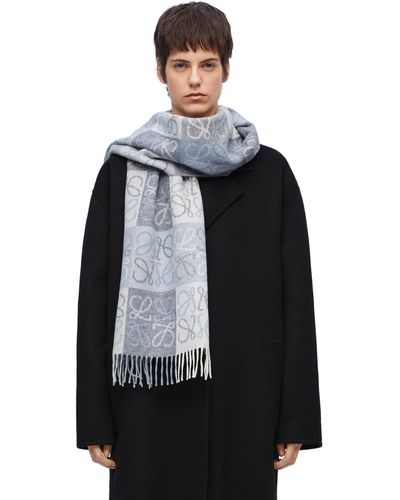 Loewe Luxury Scarf In Wool And Cashmere - Black