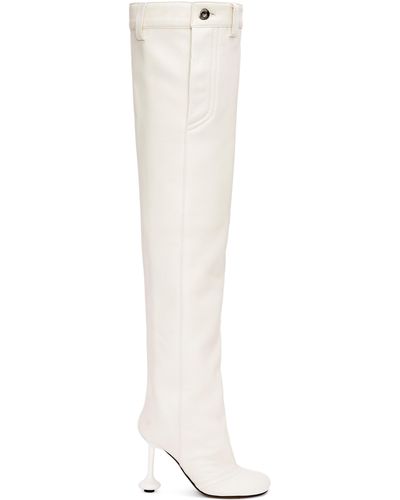 Loewe Toy Over The Knee Boot In Nappa Lambskin - White