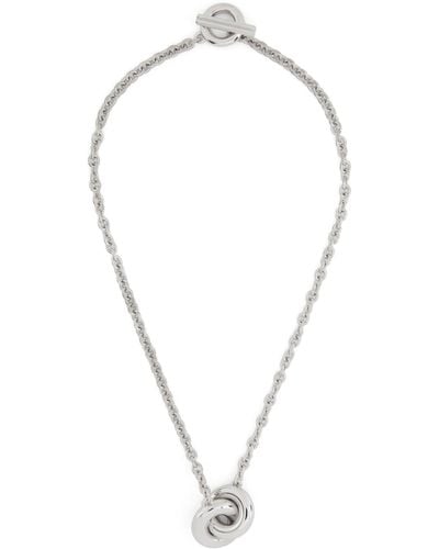 Loewe Donut Single Link Necklace In Sterling Silver - Blue