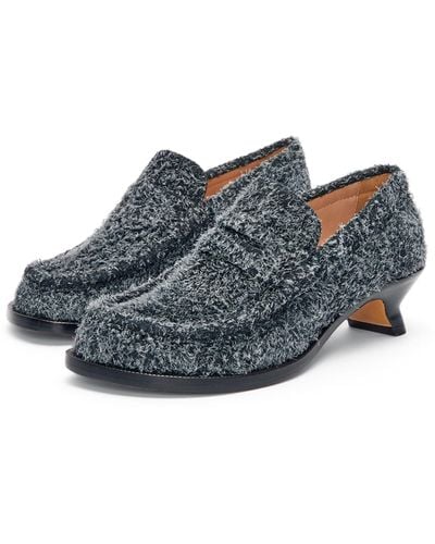 Loewe Luxury Campo Loafer In Brushed Suede - Black