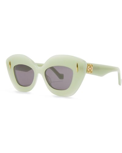 Loewe Retro Screen Sunglasses In Acetate - White