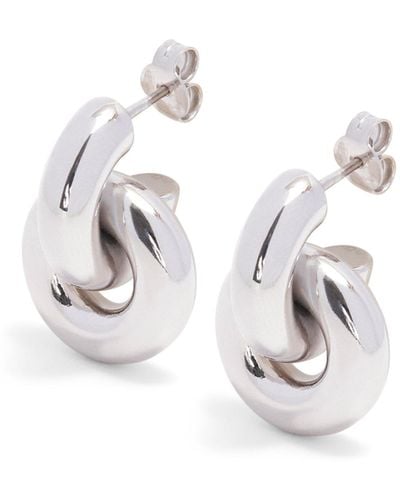 Loewe Donut Link Earrings In Sterling Silver - White