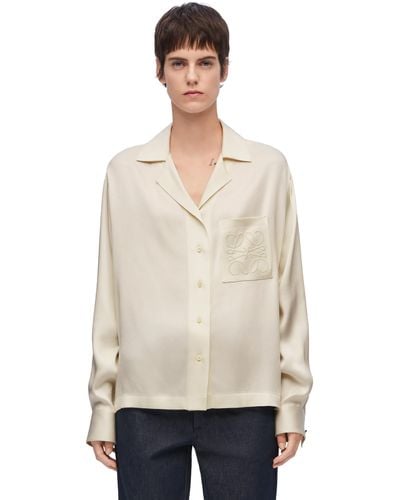 Loewe Luxury Pajama Blouse In Silk For - White