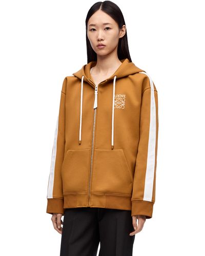 Loewe Luxury Hooded Tracksuit Jacket In Technical Jersey - Orange