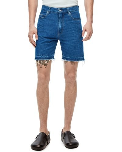 Loewe Shorts In Denim - Blue