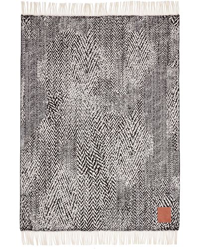 Loewe Luxury Blanket In Wool For Unisex - Gray