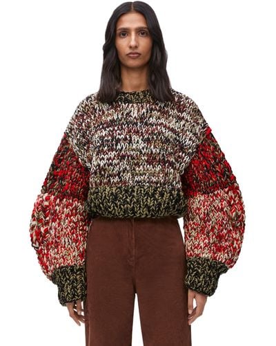 Loewe Luxury Sweater In Wool - Brown