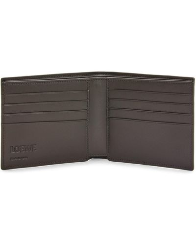 Loewe Luxury Puzzle Bifold Wallet In Classic Calfskin - Gray