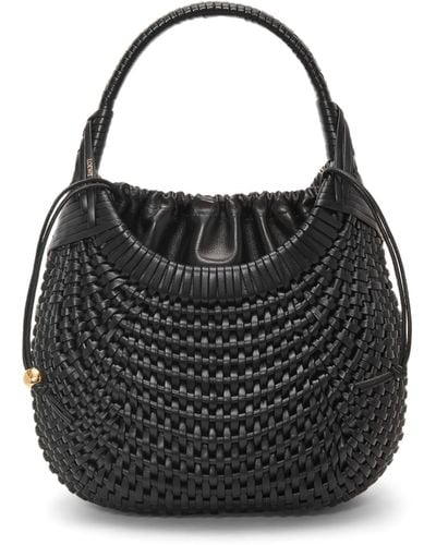 Loewe Diamond Hobo Bag In Calfskin - Black