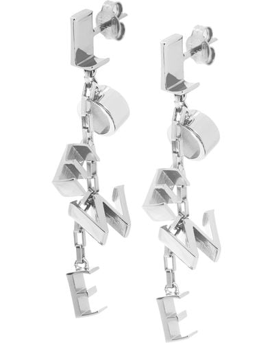 Loewe Luxury Earrings In Sterling Silver For - White