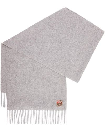 Loewe Luxury Scarf In Cashmere - Gray