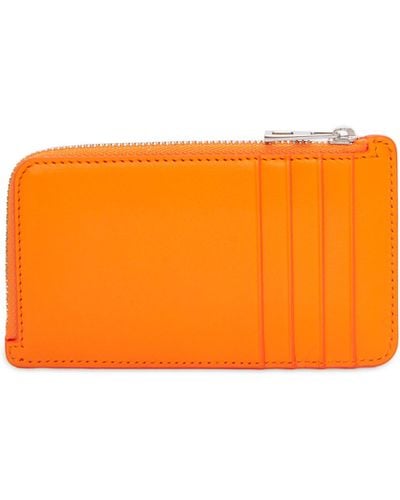 Loewe Leather Coin And Card Holder - Orange
