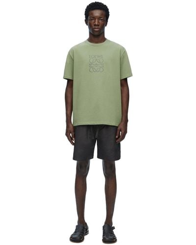Loewe Luxury Regular Fit T-shirt In Cotton - Green