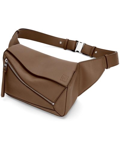 Loewe Luxury Small Puzzle Bumbag In Classic Calfskin - Brown