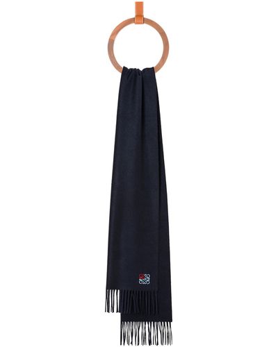 Loewe Scarf In Cashmere - Blue