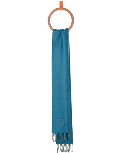 Loewe Luxury Scarf In Wool And Cashmere - Green