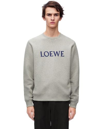 Loewe Embroidered Logo Sweatshirt - Gray