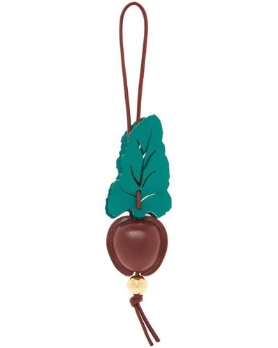 Loewe Luxury Beetroot Charm In Classic Calfskin For - Blue