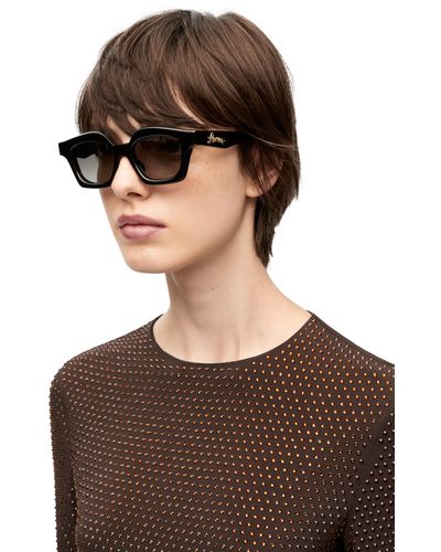 Loewe Luxury Small Browline Sunglasses In Acetate - Gray