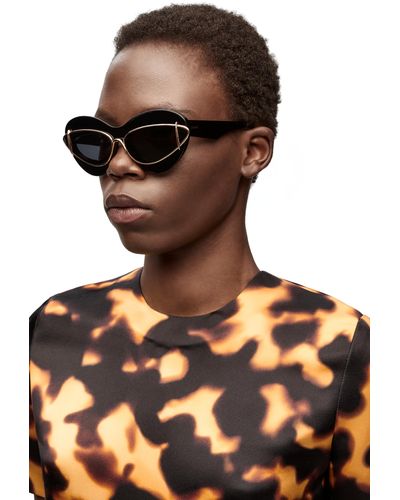 Loewe Double-frame Cat-eye Sunglasses - Black