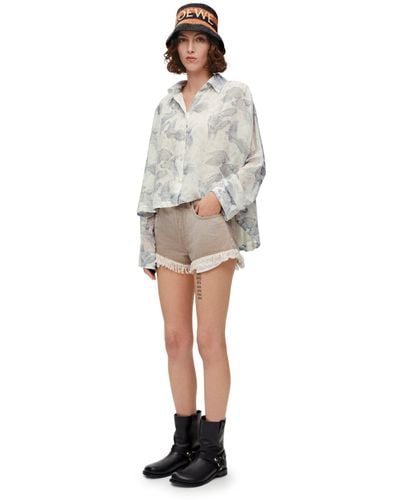 Loewe Trapeze Shirt In Cotton And Silk - White