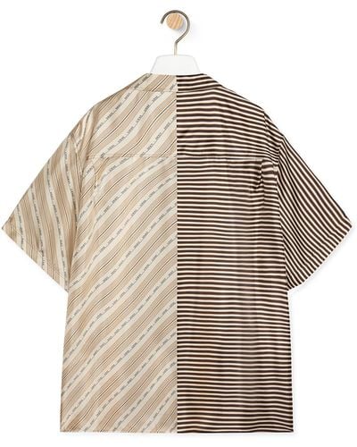 Loewe Luxury Short Sleeve Shirt In Silk - Natural