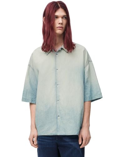 Loewe Luxury Short Sleeve Shirt In Cotton And Linen - Multicolor