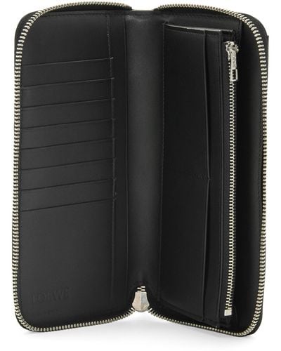 Loewe Luxury Puzzle Zipped Open Wallet In Classic Calfskin - Black