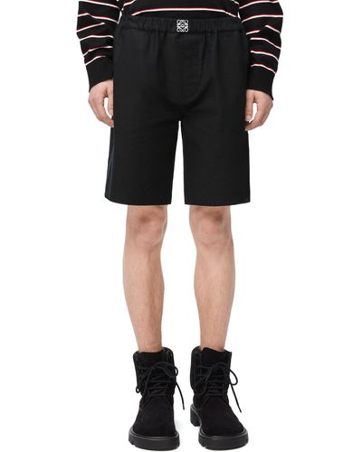 Loewe Luxury Shorts In Cotton - Black