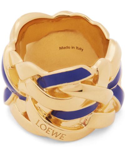 Loewe Luxury Nest Ring In Sterling Silver And Enamel For - Metallic