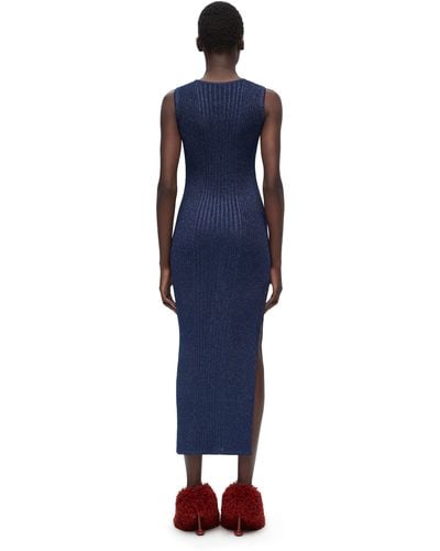 Loewe Knit Midi Dress - Blue