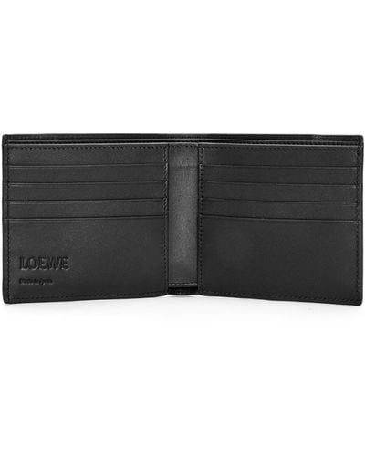 Loewe Puzzle Logo-embossed Leather Billfold Wallet - Black
