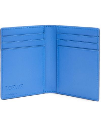 Loewe Leather Bifold Card Holder - Blue