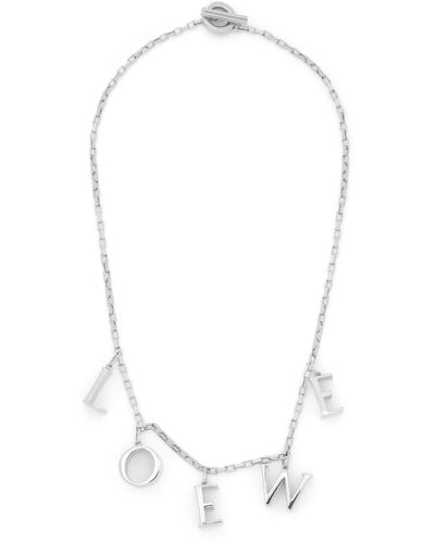 Loewe Luxury Necklace In Sterling Silver For - White