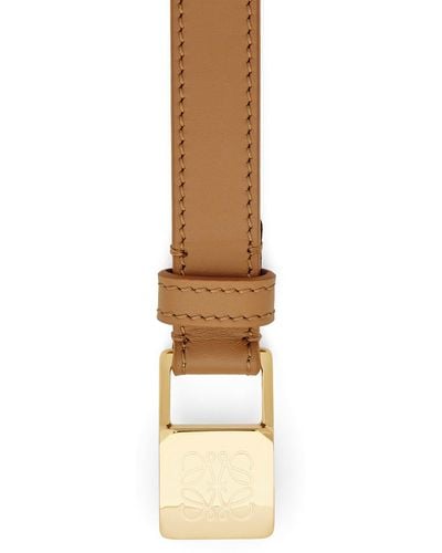 Loewe Luxury Amazona Padlock Belt In Smooth Calfskin - Metallic