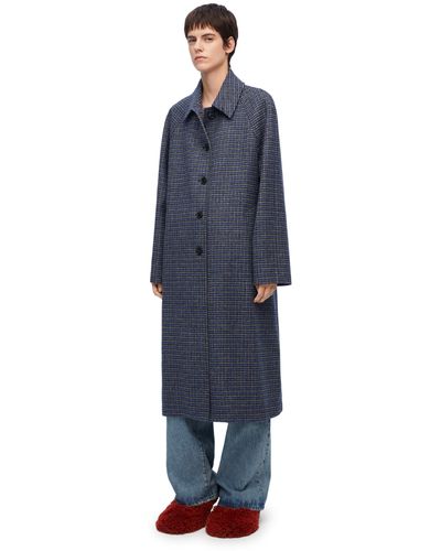 Loewe Luxury Coat In Wool - Blue