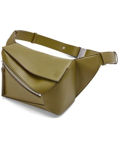 Loewe Luxury Small Puzzle Bumbag In Classic Calfskin - Green