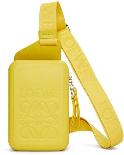 Loewe Luxury Molded Sling In Smooth Calfskin For - Yellow