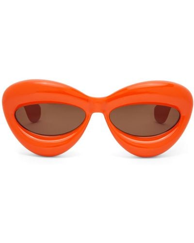 Loewe Inflated Cateye Sunglasses In Nylon - Orange