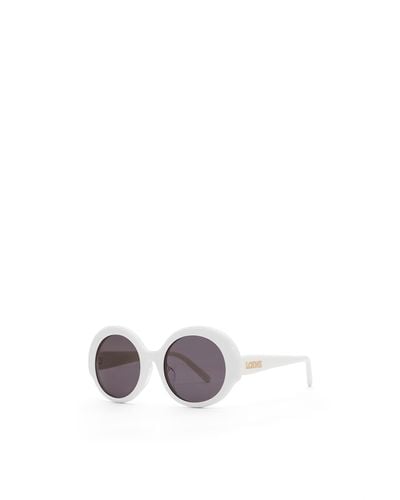 Loewe Luxury Round Slim Sunglasses - White
