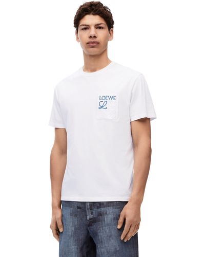 Loewe Luxury Relaxed Fit T-shirt In Cotton - White