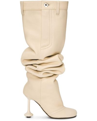 Loewe Luxury Toy Over The Knee Boot In Nappa Lambskin For - White