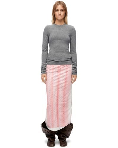 Loewe Long Sleeve Top In Viscose And Cashmere - Multicolour