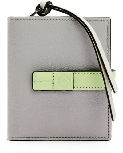 Loewe Compact Zip Wallet In Soft Grained Calfskin - Multicolour