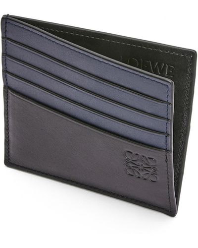 Loewe Luxury Open Plain Cardholder In Shiny Calfskin - Black