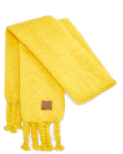 Loewe Fluffy Scarf - Yellow