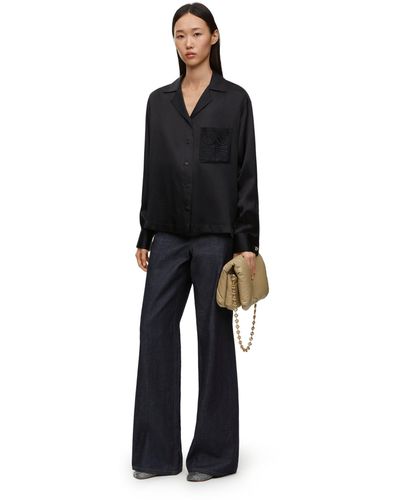 Loewe Luxury Pyjama Blouse In Silk - Black