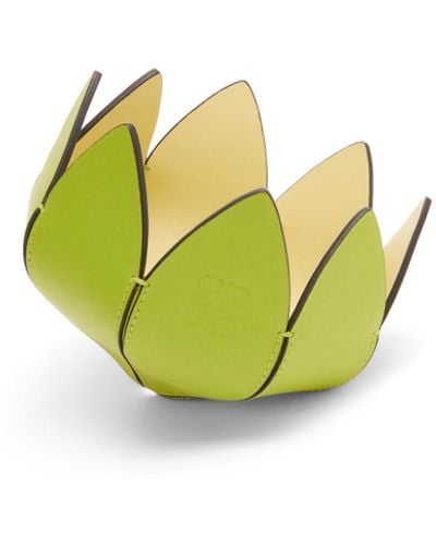 Loewe Luxury Small Cactus Pin Tray In Soft Calfskin - Green