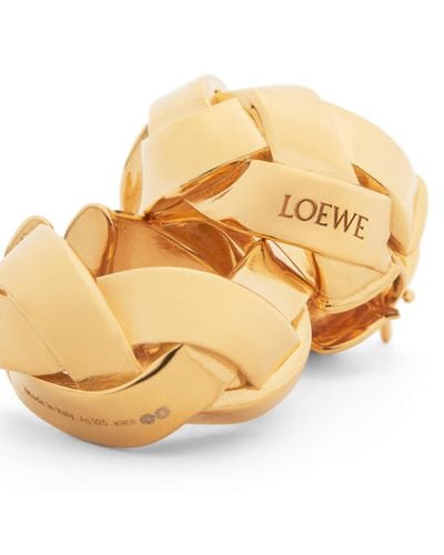 Loewe Luxury Nest Hoop Earrings In Sterling Silver - Natural