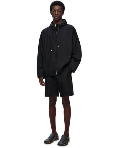 Loewe Luxury Shorts In Technical Silk - Black